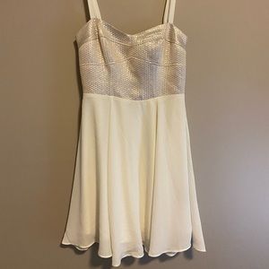 NWT express cream dress 0